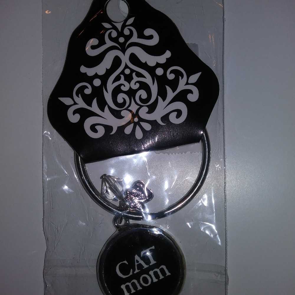 Cat Mom Keychain